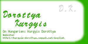 dorottya kurgyis business card